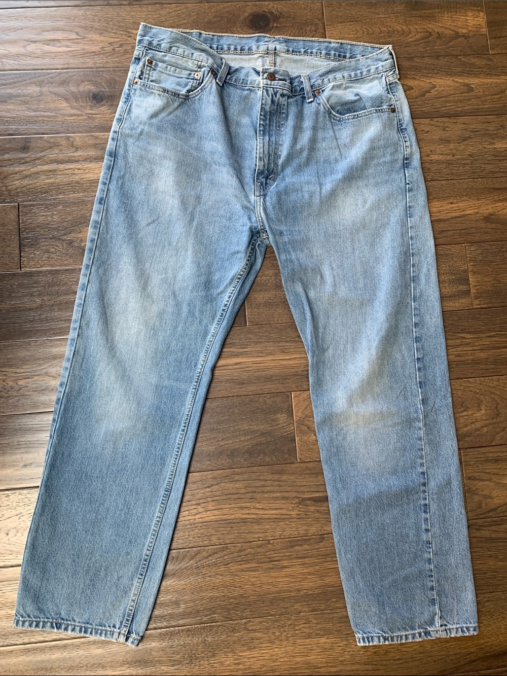 Levi's Men's Classic 505 Straight Light Wash Blue Denim Jeans.Pre-owned.Sz:39x29